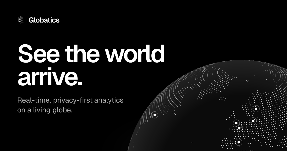 Watch your visitors live on a globe